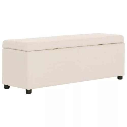 Krémszínű poliészter pad tárolórekesszel 116 cm