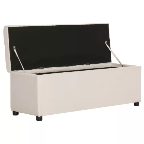 Krémszínű poliészter pad tárolórekesszel 116 cm