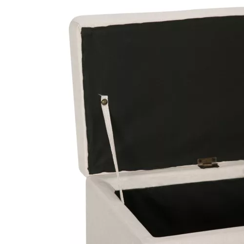 Krémszínű poliészter pad tárolórekesszel 116 cm