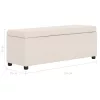 Krémszínű poliészter pad tárolórekesszel 116 cm