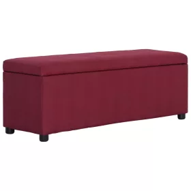 Bordó poliészter pad tárolórekesszel 116 cm