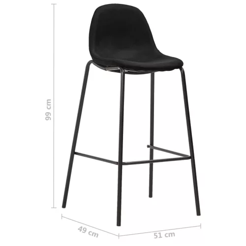 2 db fekete szövet bárszék