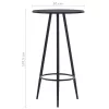 Fekete MDF bárasztal 60 x 107,5 cm