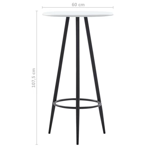 Fehér MDF bárasztal 60 x 107,5 cm