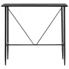 Fekete MDF bárasztal 120 x 60 x 110 cm