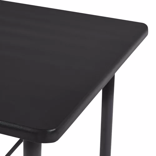 Fekete MDF bárasztal 120 x 60 x 110 cm