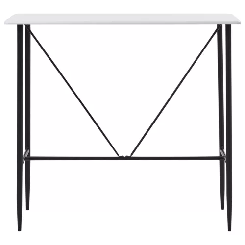 Fehér MDF bárasztal 120 x 60 x 110 cm