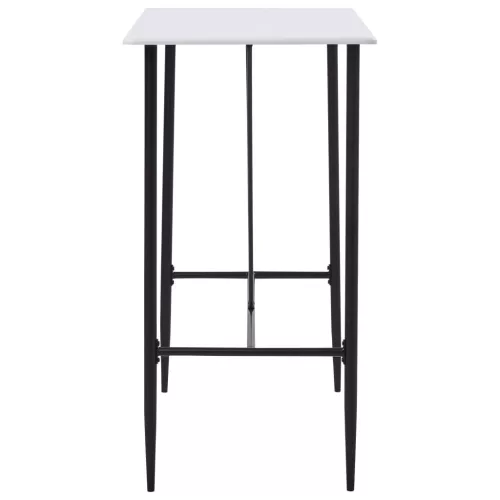 Fehér MDF bárasztal 120 x 60 x 110 cm