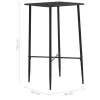 Fekete MDF bárasztal 60 x 60 x 111 cm
