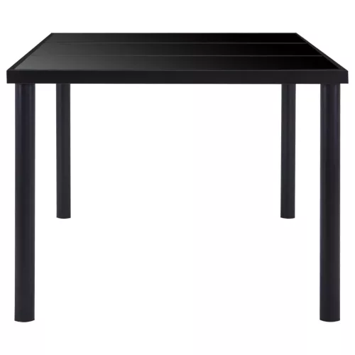 Fekete edzett üveg étkezőasztal 160 x 80 x 75 cm