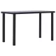 Fekete és betonszürke MDF étkezőasztal 120 x 60 x 75 cm