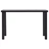 Fekete és betonszürke MDF étkezőasztal 120 x 60 x 75 cm
