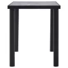 Fekete és betonszürke MDF étkezőasztal 120 x 60 x 75 cm