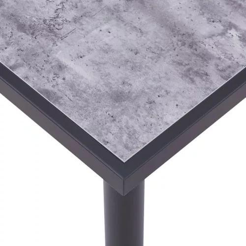 Fekete és betonszürke MDF étkezőasztal 120 x 60 x 75 cm
