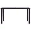 Fekete és betonszürke MDF étkezőasztal 140 x 70 x 75 cm