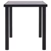 Fekete és betonszürke MDF étkezőasztal 140 x 70 x 75 cm