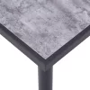 Fekete és betonszürke MDF étkezőasztal 140 x 70 x 75 cm