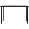 Fekete és betonszürke MDF étkezőasztal 160 x 80 x 75 cm