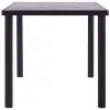 Fekete és betonszürke MDF étkezőasztal 160 x 80 x 75 cm