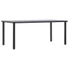 Fekete és betonszürke MDF étkezőasztal 180 x 90 x 75 cm