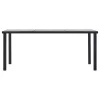 Fekete és betonszürke MDF étkezőasztal 180 x 90 x 75 cm