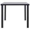 Fekete és betonszürke MDF étkezőasztal 180 x 90 x 75 cm