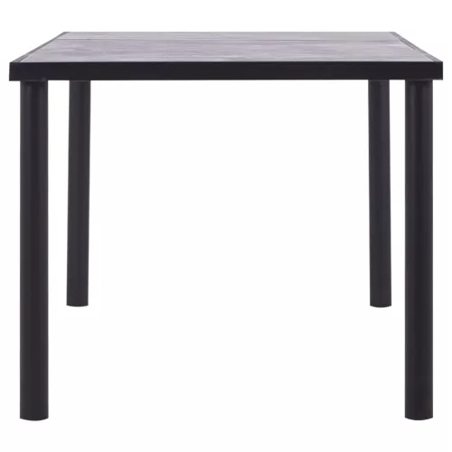 Fekete és betonszürke MDF étkezőasztal 180 x 90 x 75 cm