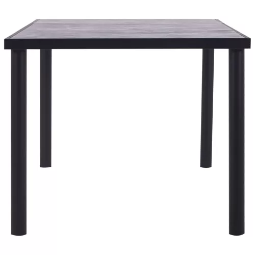 Fekete és betonszürke MDF étkezőasztal 200 x 100 x 75 cm