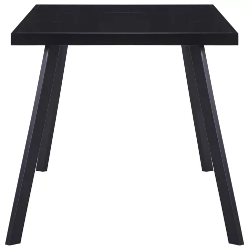 Fekete edzett üveg étkezőasztal 180 x 90 x 75 cm