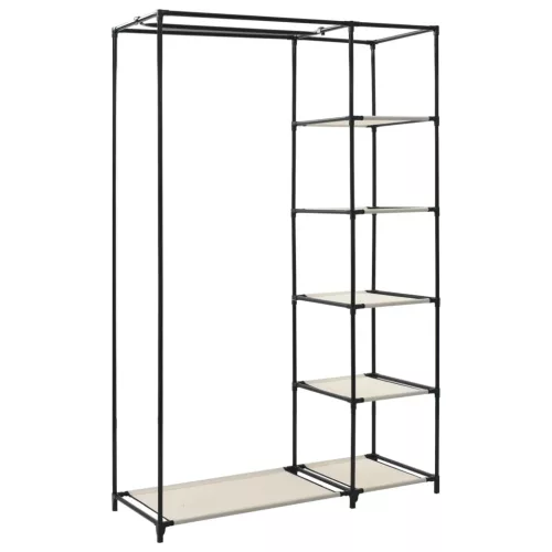 2 db krémszínű összecsukható szövet ruhásszekrény 110x45x175 cm