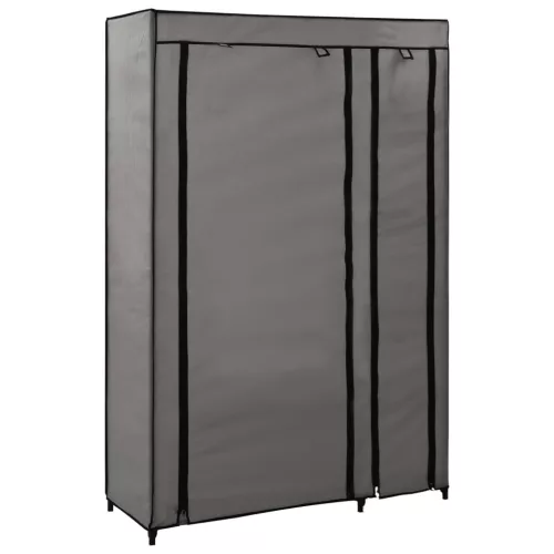 2 db szürke összecsukható szövet ruhásszekrény 110x45x175 cm