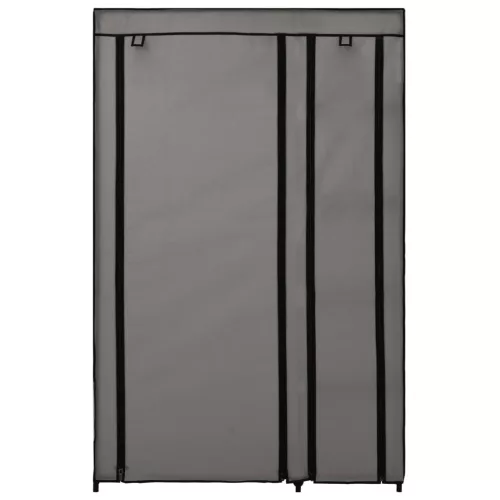 2 db szürke összecsukható szövet ruhásszekrény 110x45x175 cm