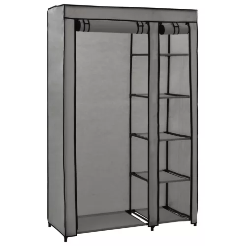2 db szürke összecsukható szövet ruhásszekrény 110x45x175 cm