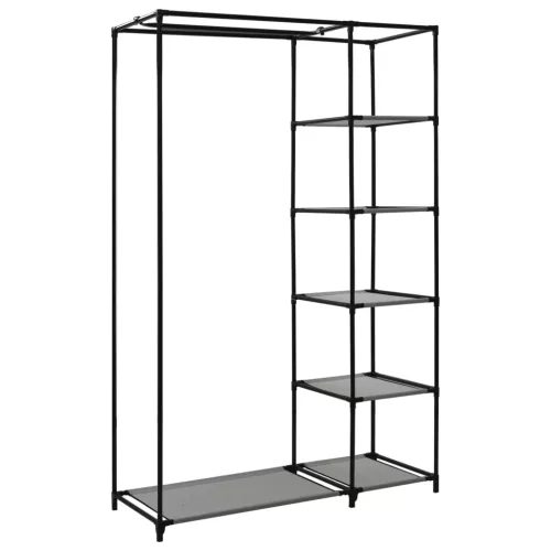 2 db szürke összecsukható szövet ruhásszekrény 110x45x175 cm
