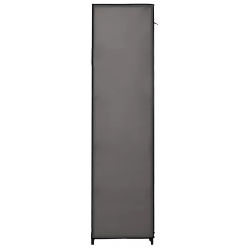 Szürke szövet ruhásszekrény tárolórekeszekkel 150 x 45 x 176 cm