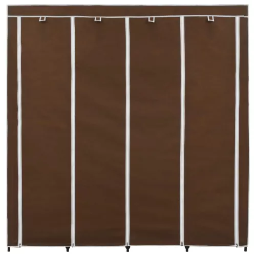 Barna ruhásszekrény 4 tárolórekesszel 175 x 45 x 170 cm