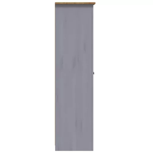 Szürke háromajtós panamafenyő ruhásszekrény 118 x 50 x 171,5 cm