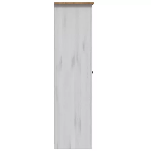 Fehér háromajtós panamafenyő ruhásszekrény 118 x 50 x 171,5 cm