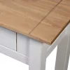 Fehér tömör fenyőfa panama konzolasztal 110 x 40 x 72 cm