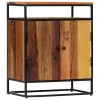 Tömör újrahasznosított fa és acél kisszekrény 60 x 35 x 76 cm