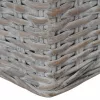 2 személyes szürke természetes rattan kanapé párnával