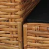 Barna természetes rattan fotel párnával
