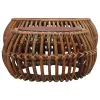 2 db természetes rattan dohányzóasztal