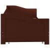 Sötétbarna fenyőfa kihúzható kanapéágy keret 90 x 200 cm