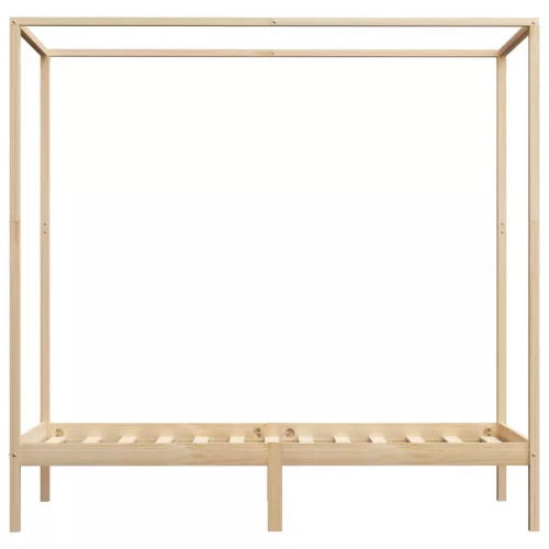 Tömör fenyőfa baldachinos ágykeret 100 x 200 cm