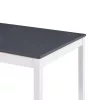 Fehér és szürke fenyőfa étkezőasztal 180 x 90 x 73 cm