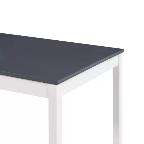 Fehér és szürke fenyőfa étkezőasztal 180 x 90 x 73 cm