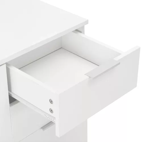 Magasfényű fehér tálalószekrény 107x35x80,5 cm