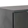 Fekete magasfényű tálalószekrény 107x35x80,5 cm