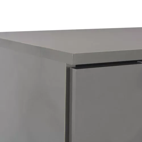 Szürke magasfényű tálalószekrény 107x35x80,5 cm